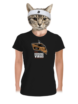 Korunavirus v peněžence dámské sportovní tričko Black