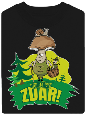 Houbaření zdar unisex mikina bez kapuce Black