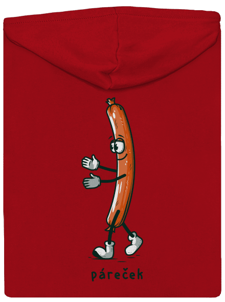 Páreček pánská mikina na zip Red