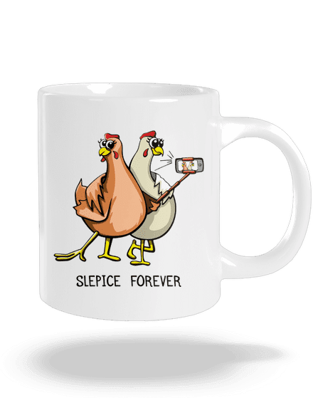 Slepice forever velký hrnek White