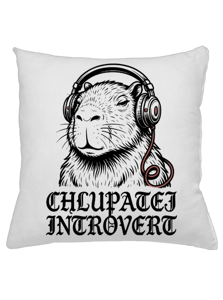Chlupatej introvert polštář White