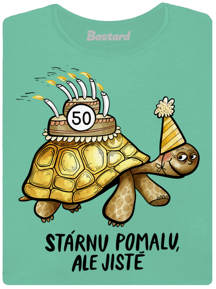 Stárnu pomalu dámské tričko premium Mint Mal