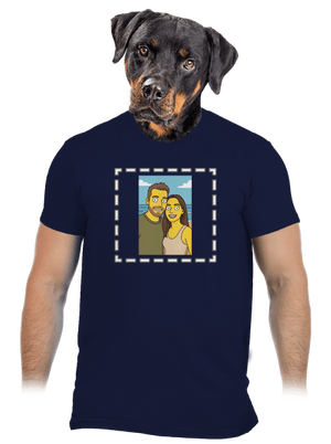 Simpsonovi z vlastní fotky pánské tričko Navy