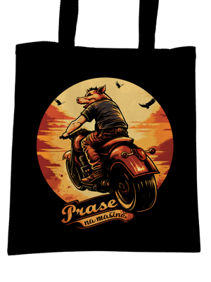 Prase na mašině taška Black