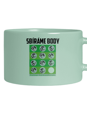 Sbíráme body - fotbal hrnek makronka Mint Macaron