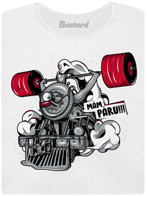 Lokomotiva dámské tričko s lemem White