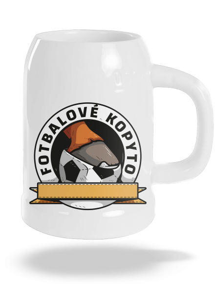 Fotbalové kopyto půllitr White