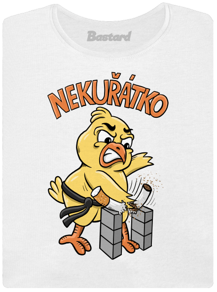 Nekuřátko dámské tričko s lemem White