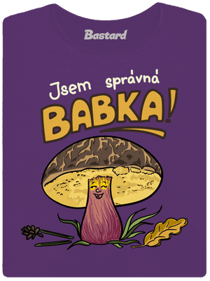 Babka a hříbeček dámské tričko premium Purple