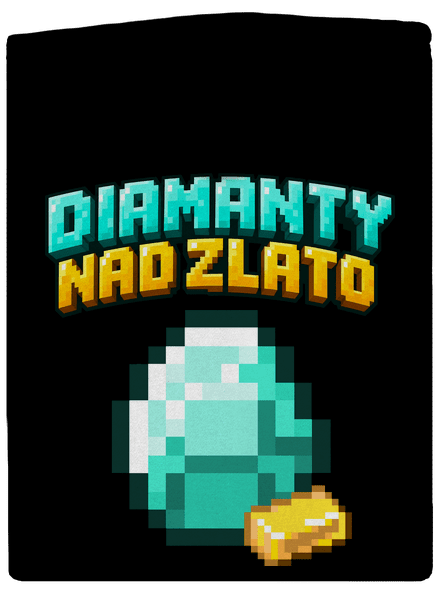 Diamanty nad zlato pánská mikina na zip Black