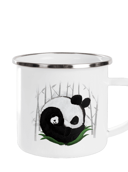 Dvě spící pandy plecháček White
