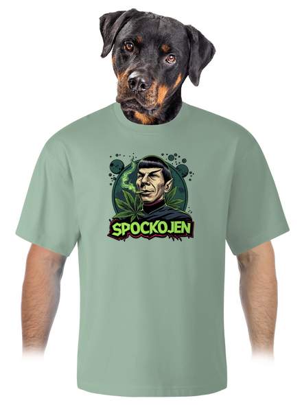 Spockojen unisex tričko oversized Sage
