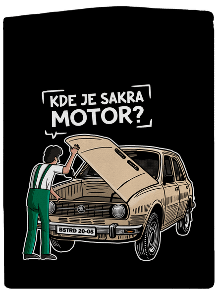 Kde je motor? dámská mikina na zip Black