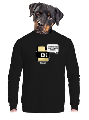 unisex mikina bez kapuce