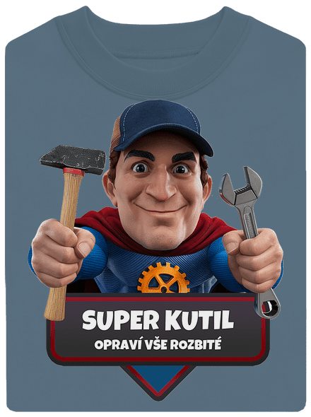 Super táta unisex mikina bez kapuce Nordic Blue