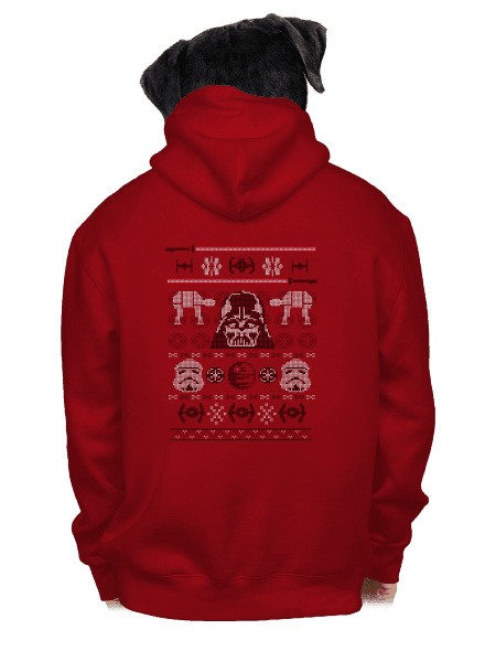 Vader na svetru pánská mikina na zip Red