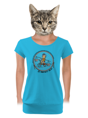 Cyklistický horoskop: Váhy dámské tričko s lemem Blue Atol