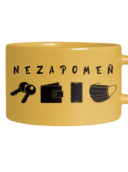 Nezapomeň hrnek makronka Yellow Macaron