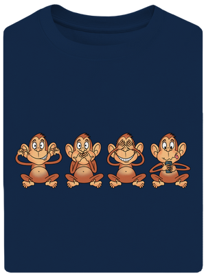 Opička s mobilem unisex tričko oversized Midnight Blue