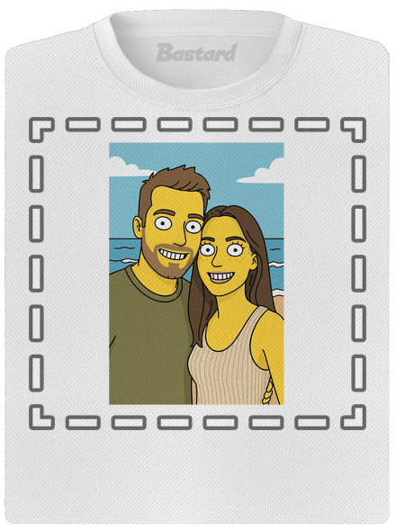 Simpsonovi z vlastní fotky dámské sportovní tričko White