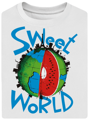 Sweet World unisex tričko oversized White