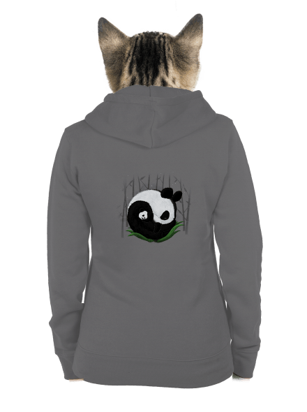 Dvě spící pandy dámská mikina na zip Steel Gray
