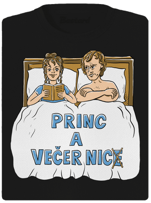 Princ a Večer nic dámské sportovní tričko Black