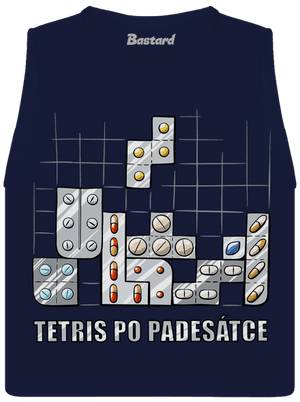 Tetris po padesátce  dámské tílko volné Navy