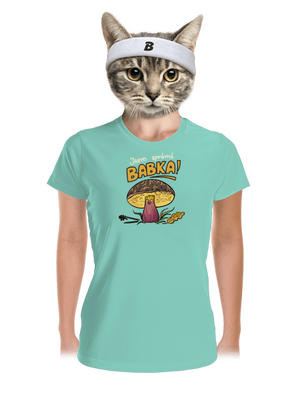 Babka a hříbeček dámské sportovní tričko Mint Mal