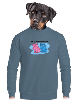 unisex mikina bez kapuce