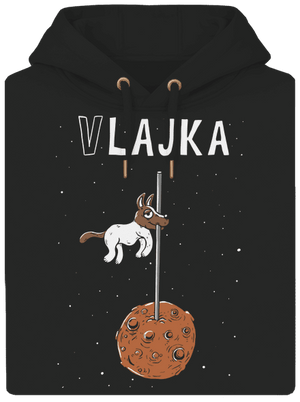 Vlajka unisex mikina premium Dark Black