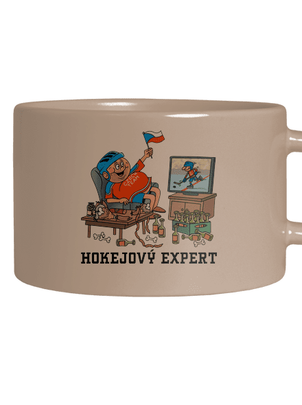 Hokejový expert hrnek makronka Brown Macaron