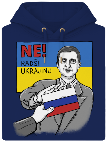 Ne! Radši Ukrajinu unisex mikina premium Navy