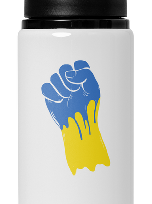 Ukrajina - Ruka lahev na vodu White