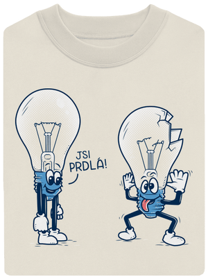 Prdlá unisex mikina bez kapuce Off White