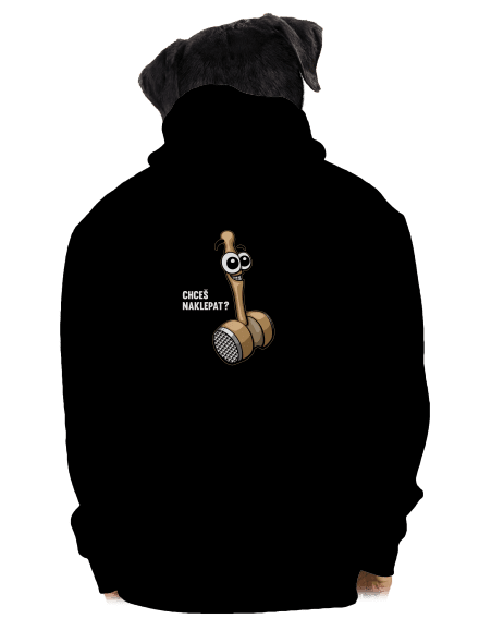Chceš naklepat? pánská mikina na zip Black