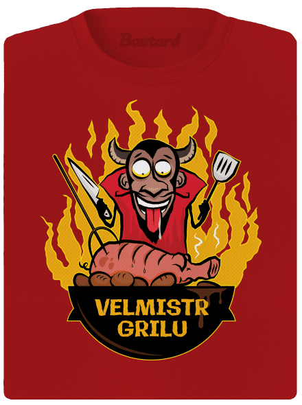 Velmistr grilu dámské sportovní tričko Red Mal