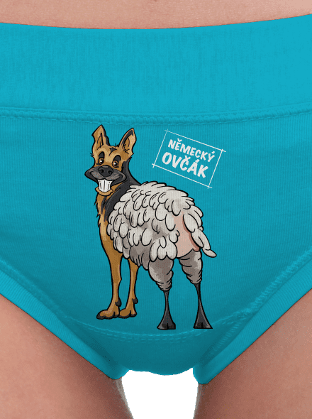 Německý ovčák dámské kalhotky Turquoise