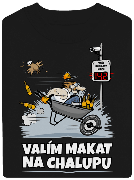 Valím na chalupu unisex mikina bez kapuce Black