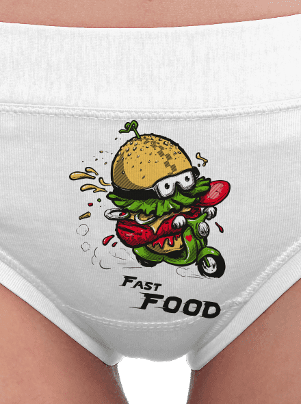 Fast Food dámské kalhotky White