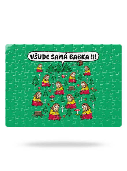 Všude samá babka puzzle White