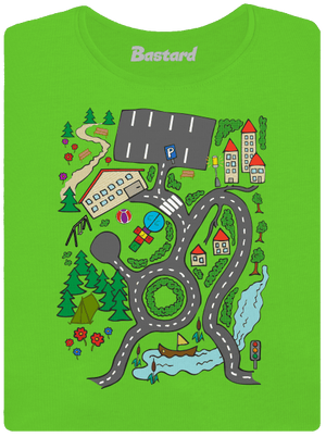 Silnice dámské tričko Apple Green