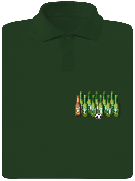 Fotbalová jedenáctka pánská polokošile Bottle Green Mal