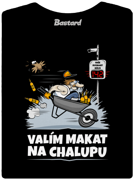 Valím na chalupu dámské tričko Black