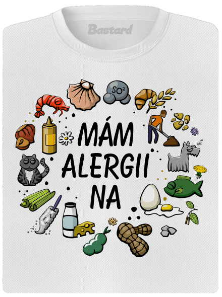 Mám alergii na... + fix dámské sportovní tričko White