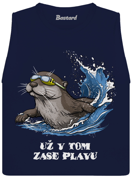 Už v tom zase plavu dámské tílko volné Navy