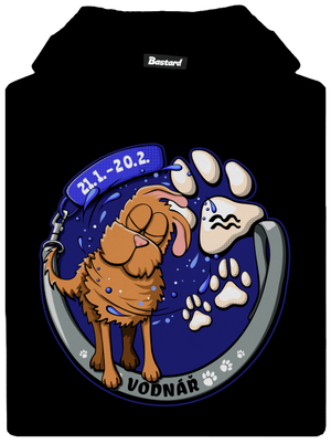 Psí horoskop: Vodnář dětská mikina klokanka Black