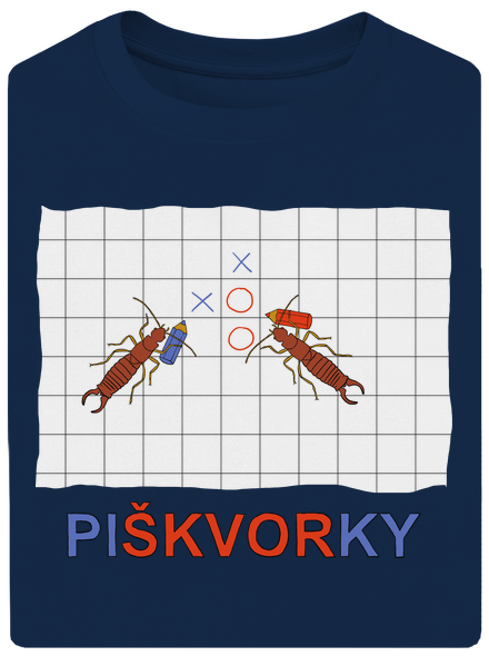Škvoří piškvorky unisex tričko oversized Midnight Blue