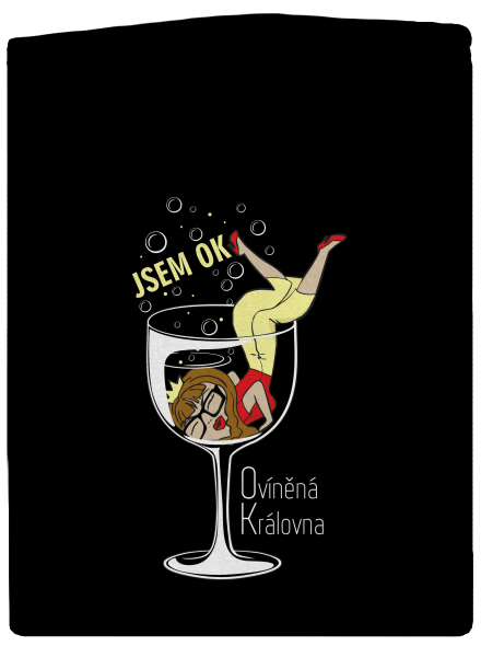 Ovíněná královna dámská mikina na zip Black