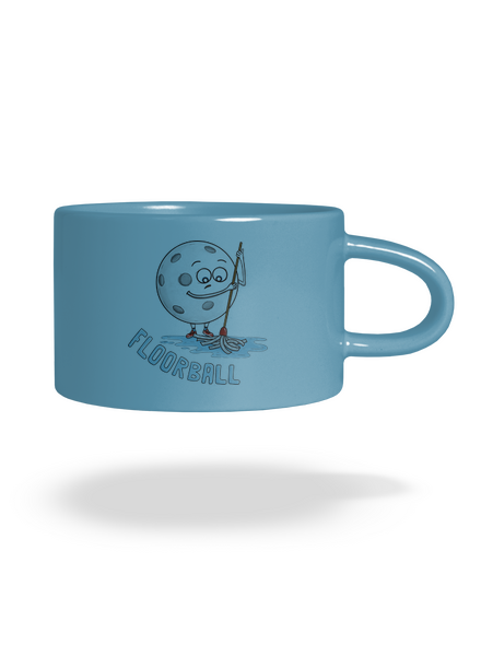 Floorball hrnek makronka Blue Macaron